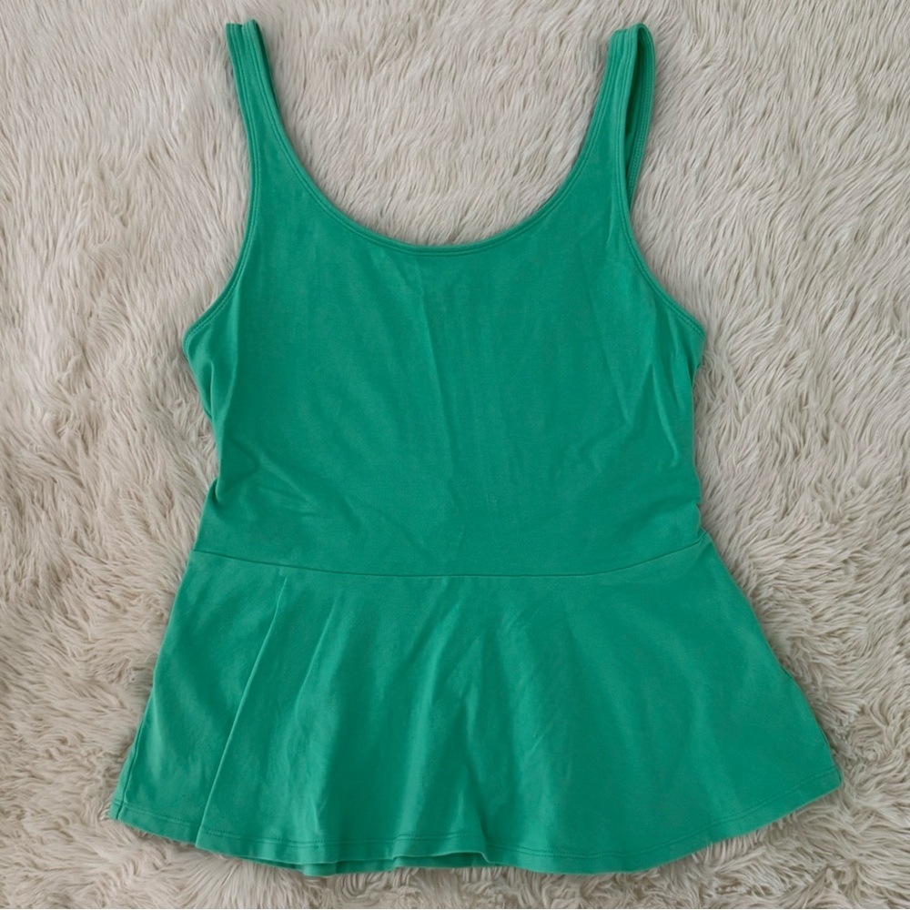 Express Green Peplum Tank Top